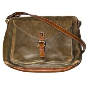 Patricia Nash Avellino Crossbody Oil Rub Collection Purse Leather Sage P06211